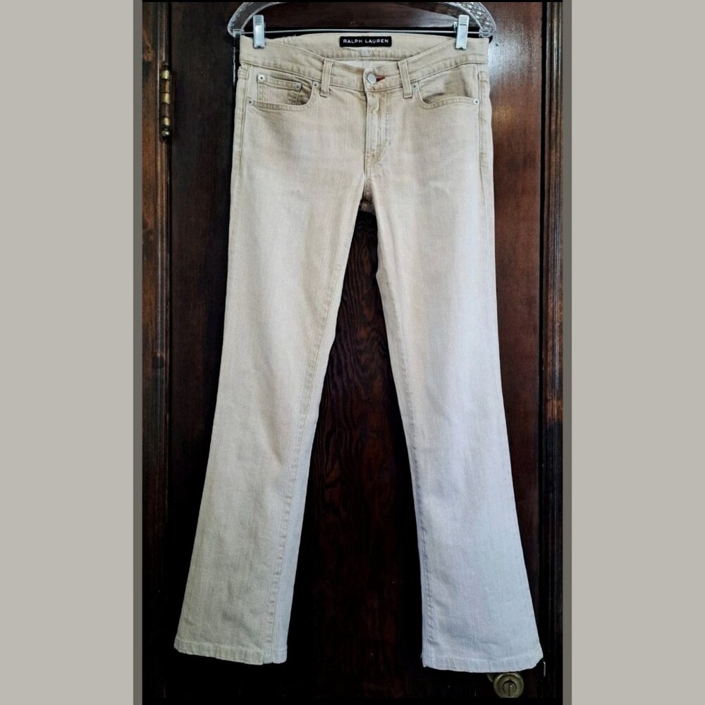 Ralph Lauren Black Label 867 Antique Ivory Size 29 Bootcut Jeans
